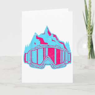 Skibrille Retro Vintage 80er 90er Skifahren Karte
