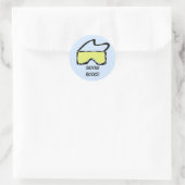 Skibrille Runder Aufkleber (Tasche)