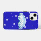 Skibrille Schneeflocken-Tanz iPhone Hülle (Rückseite (Horizontal))