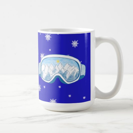 Skibrille Snowflake Tanz Kaffeetasse (Rechts)