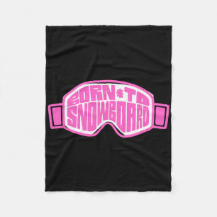 Skibrille und Hut Geboren zum Snowboard-Snowboarde Fleecedecke