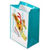 Skichhörnchen Mittlere Geschenktüte (Vorderseite Schrägansicht)