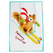 Skichhörnchen Mittlere Geschenktüte (Rückseite)