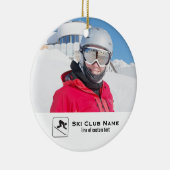 Skiclub Skiteam Skier Custom Foto Collage Keramikornament (Rechts)