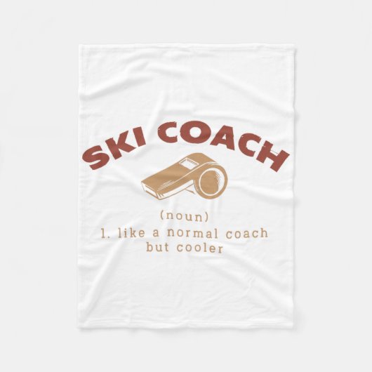 Skicoach Definition Skilehrer Spaß Fleecedecke (Vorderseite)