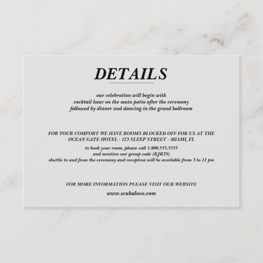 Skicouple Wedding Begleitkarte (Vorderseite)