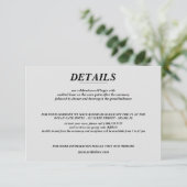 Skicouple Wedding Begleitkarte (Stehend Vorderseite)