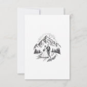 Skicouple Wedding RSVP Karte (Rückseite)