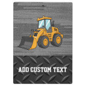Skid-Steer-Bau-Logo-Clipboad Klemmbrett (Rückseite)