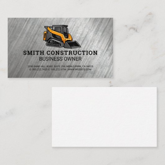 Skid Steer | Baufahrzeug | Builder Visitenkarte (Vorne/Hinten)