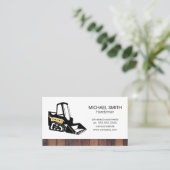 Skid Steer | Construction Builder Business Card Visitenkarte (Stehend Vorderseite)