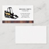 Skid Steer | Construction Builder Business Card Visitenkarte (Vorne/Hinten)