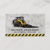 Skid Steer | Construction Business Card Visitenkarte (Vorderseite)
