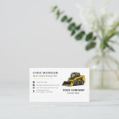 Skid Steer Construction Company Visitenkarte (Stehend Vorderseite)