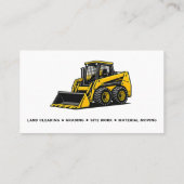 Skid Steer Construction Company Visitenkarte (Rückseite)