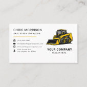 Skid Steer Construction Company Visitenkarte (Vorderseite)