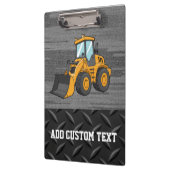 Skid Steer Construction Logo clipboard Klemmbrett (Links)