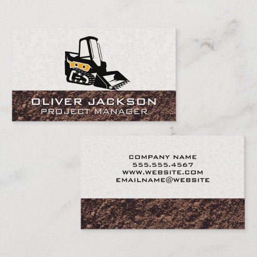 Skid Steer Construction Visitenkarte (Vorne/Hinten)