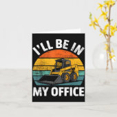 Skid Steer Operator Construction Heavy Equipment J Karte (Gelbe Blume)