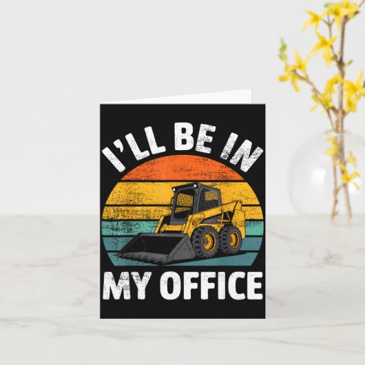 Skid Steer Operator Construction Heavy Equipment J Karte (Gelbe Blume)