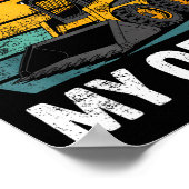 Skid Steer Operator Construction Heavy Equipment J Poster (Ecke)