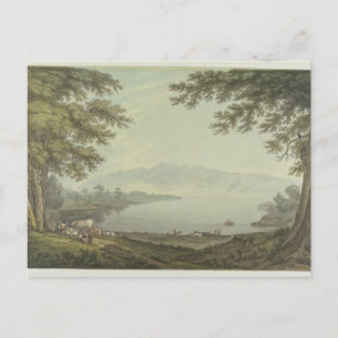 Skiddaw und Derwent Wasser (Stift & Tinte mit w/c  Postkarte