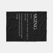 Skidefinition - Funny Sarcastic Skiing Explana Fleecedecke (Vorderseite (Horizontal))