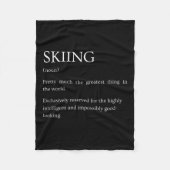 Skidefinition - Funny Sarcastic Skiing Explana Fleecedecke (Vorderseite)
