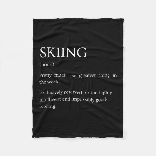 Skidefinition - Funny Sarcastic Skiing Explana Fleecedecke (Vorderseite)