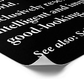 Skidefinition Sonnenlicher Skisport Lover Poster (Ecke)