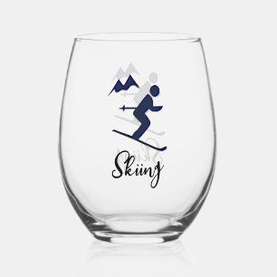 Skidesign Edelstahlglas Weinglas Ohne Stiel