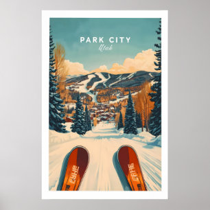 Skidruck Park City Utah Wintersport 1 Poster