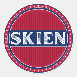 Skien City Pride Emblem – Norwegische Identität Runder Aufkleber