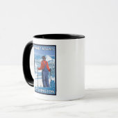 Skier Admiring - Mount Adams, Washington Tasse (Vorderseite Links)