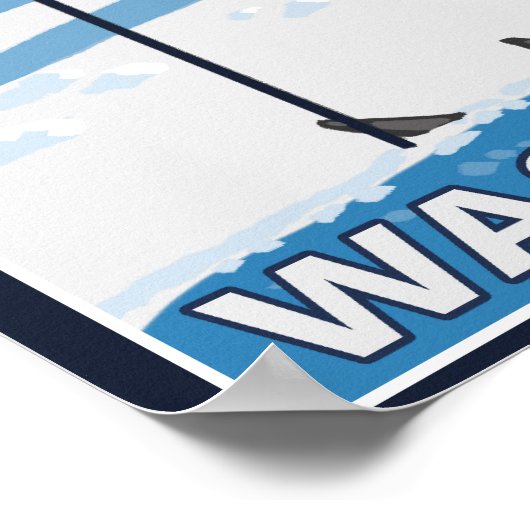 Skier Admiring - Mount Baker, Washington Poster (Ecke)