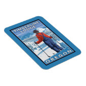 Skier Admiring - Timberline Lodge, Oregon Magnet (Rechte Seite)