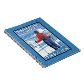 Skier Admiring - Timberline Lodge, Oregon Notizblock (Rechte Seite)