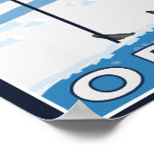 Skier Admiring - Vintage Travel Poster (Ecke)