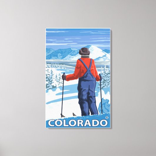 Skier AdmiringColorado Leinwanddruck (Vorderseite)