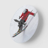 Skier - Akrylwall Clock - HAMbWG Runde Wanduhr (Winkel)