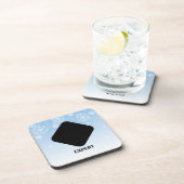 Skier Black Diamond Trail Sign Getränkeuntersetzer (Rechte Seite)