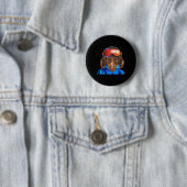 Skier Brown Dackel Snowboarding Pocket Button (Beispiel)
