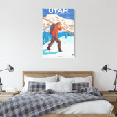 Skier Carry SkisUtah Leinwanddruck (Insitu (Schlafzimmer))