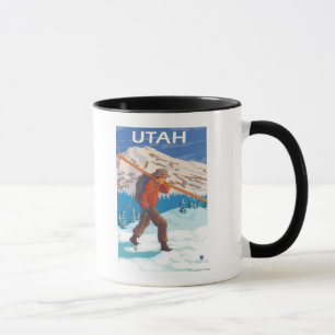 Skier Carry SkisUtah Tasse