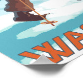 Skier Carry Snow Skis - 49 Grad Nord, Poster (Ecke)