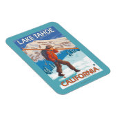 Skier Carry Snow Skis - Lake Tahoe, Californi Magnet (Rechte Seite)