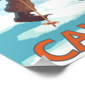 Skier Carry Snow Skis - Lake Tahoe, Californi Poster (Ecke)