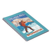 Skier Carry Snow Skis - Stevens Pass, WA Notizblock (Rechte Seite)