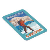 Skier Carry Snow Skis - Timberline Lodge, OR Magnet (Rechte Seite)