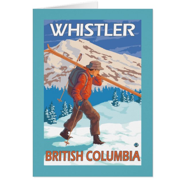 Skier Carry Snow Skis - Whistler, BC Kanada (Vorne)